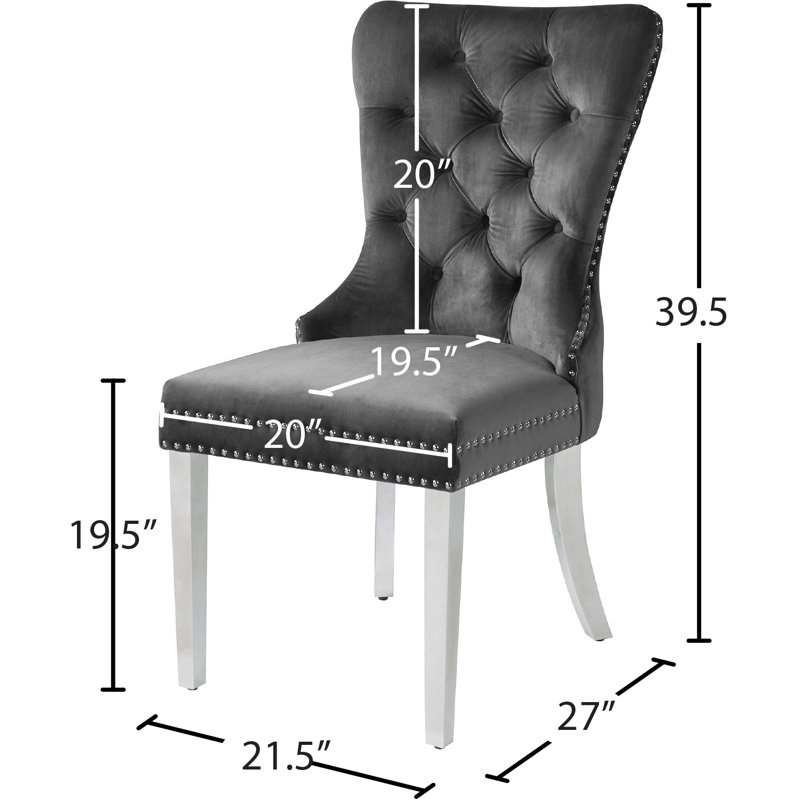 Rosdorf Park Rosado Tufted Velvet Side Chair & Reviews Wayfair